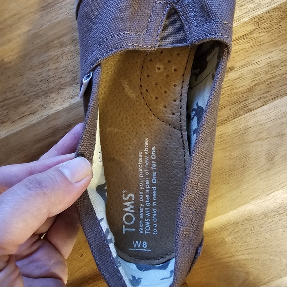 Toms Classic Alpargatas Grey Size 8 - Picture 4 of 4